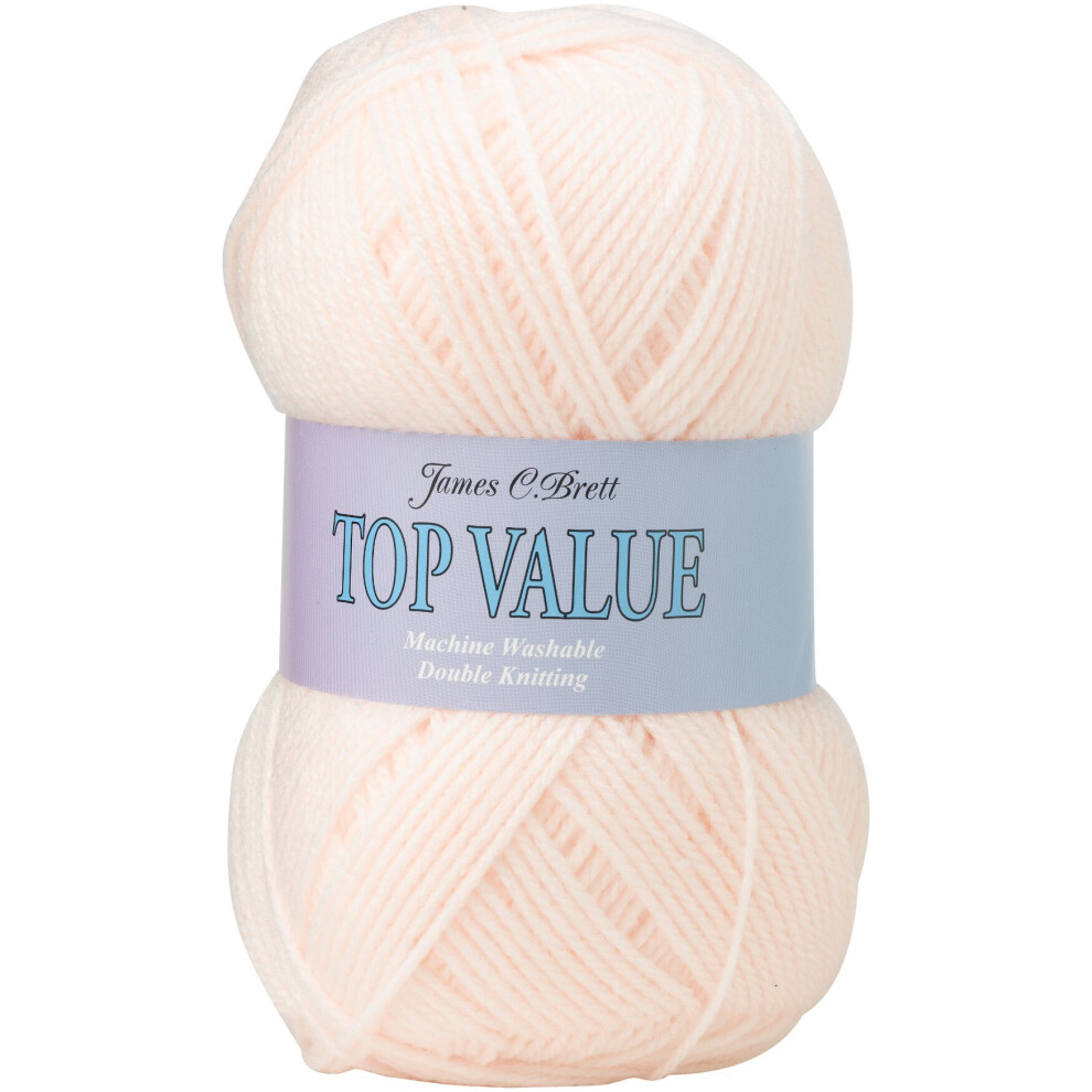 (848 (Light Peach)) James Brett Top Value DK Acrylic Knitting Yarn 100g