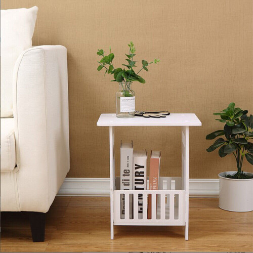 Small Bedside Table Cabinet Side End Coffee Tea Table Nightstand Storage Shelf 2