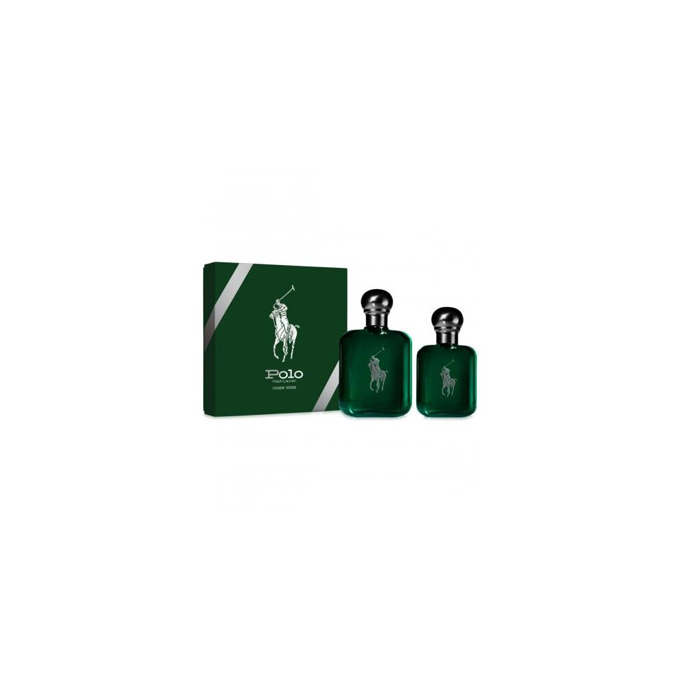 Polo Green Intense 2 Pcs Set: 4 Oz Cologne Intense Eau De Parfum Spray + 2 Oz Cologne Intense Eau De Parfum Spray