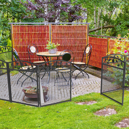 Metall Gartenzaun: 5 Paneele Dekorative Gartenzäune 2