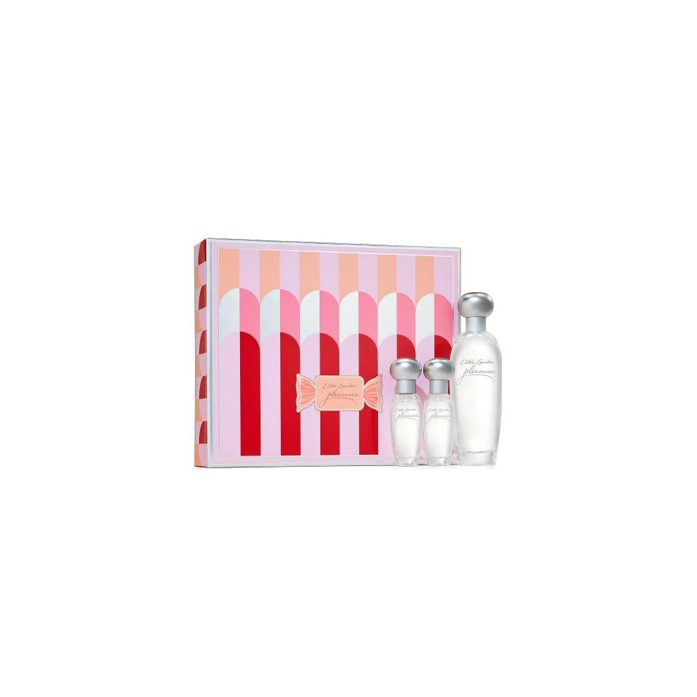 Pleasures 3 Pcs Set: 3.4 Eau De Parfum Spray + 0.5 Eau De Parfum Spray + 0.5 Eau De Parfum Spray