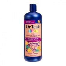 Dr Teal's Kids 3-in-1 Vlierbes Bad: Bubbelbad, Douchegel & Shampoo, 20 fl oz.