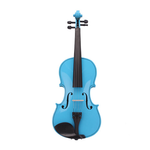 4/4 Full Size Acoustic Violin Set with Case Bow Rosin Bridge Blue 1