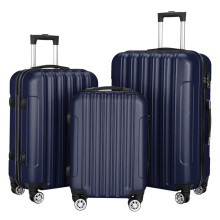 3pcs Suitcase Set ABS Cabin Hard Shell Trolley 4 Wheels Travel Luggage