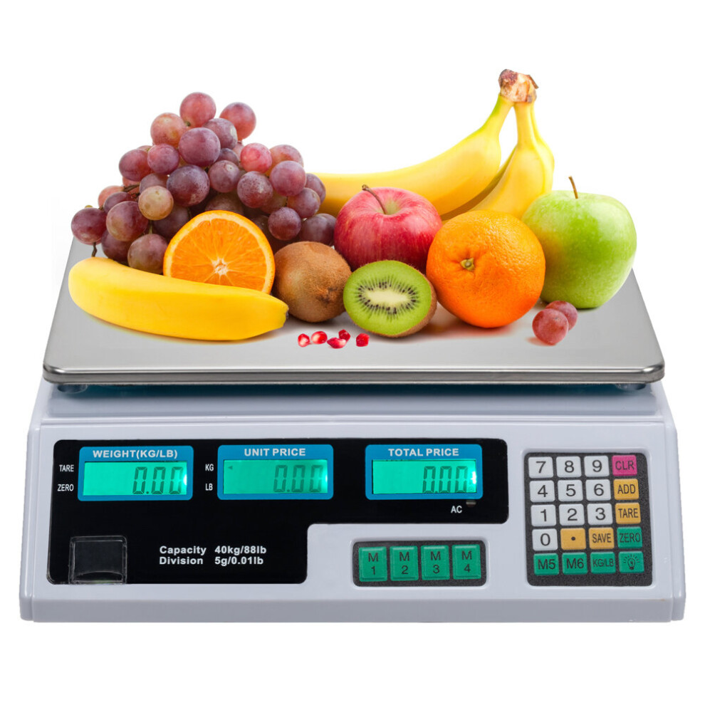 40kg/5g Digital Price Computing Retail Weight Scale Shop Commercial Market