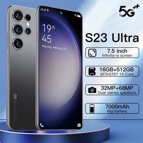 (black, 16GB+1TB) 2023 the latest large screen smartphone S23 Ultra