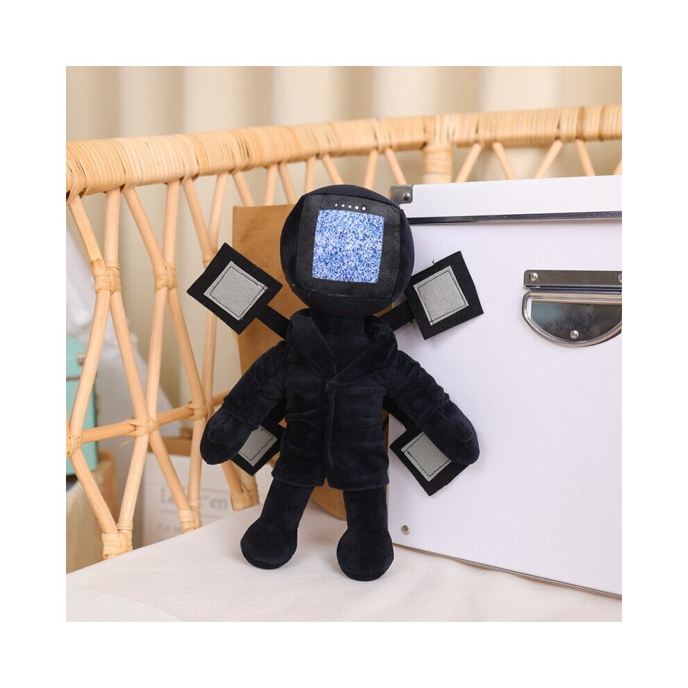 (Snowflake TV Man) kibidi Toilet Plush Toy Toilet Plush Toys For Kids Soft And Comfortable Skibidi Toilet Cameraman Plush Doll Toy