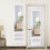 Living And Home (White) Rectangular Metal Frame Over the Door Full Length Mirror 37cm W x 147cm H 3