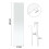 Living And Home (White) Rectangular Metal Frame Over the Door Full Length Mirror 37cm W x 147cm H 7