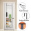 Living And Home (Black) Rectangular Metal Frame Over the Door Full Length Mirror 37cm W x 147cm H 6