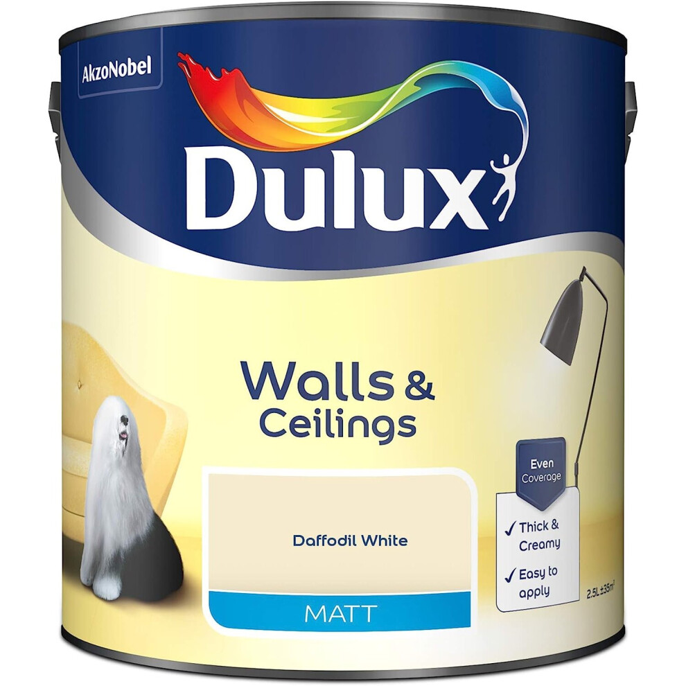 Dulux Daffodil White Matt 2.5L