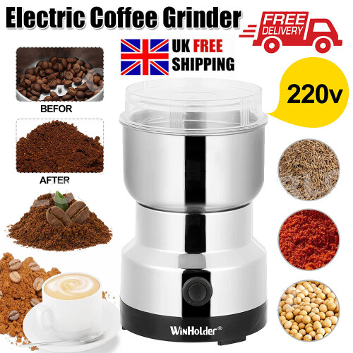 220V Electric Coffee Grinder Grinding Milling Bean Nut Spice Matte