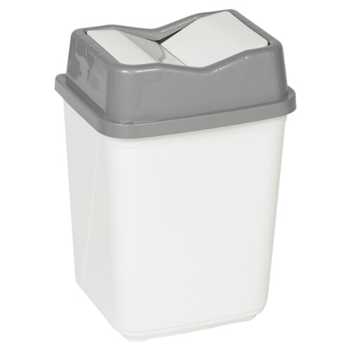 URBN Living (10L Grey/White) 5/10/20/30/50L Plastic Bin with Butterfly Lid Kitchen 2