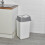 URBN Living (50L Grey/White) 5/10/20/30/50L Plastic Bin with Butterfly Lid Kitchen 2