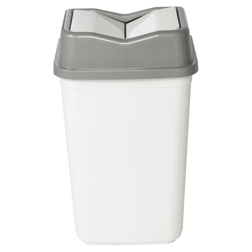 URBN Living (50L Grey/White) 5/10/20/30/50L Plastic Bin with Butterfly Lid Kitchen