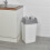 URBN Living (50L Grey/White) 5/10/20/30/50L Plastic Bin with Butterfly Lid Kitchen 3