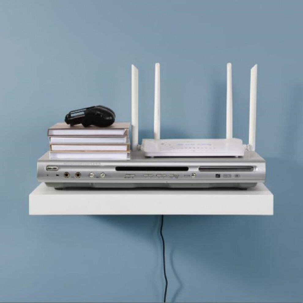 45cm Wall Floating Media Shelf/Shelving Home Decoration CD/Sky Box - White
