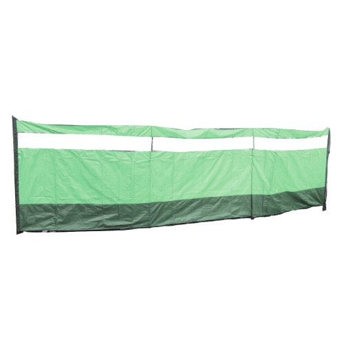 (Green) Heavy Duty Camping Windbreak 4 Pole (5M x 1.4M)