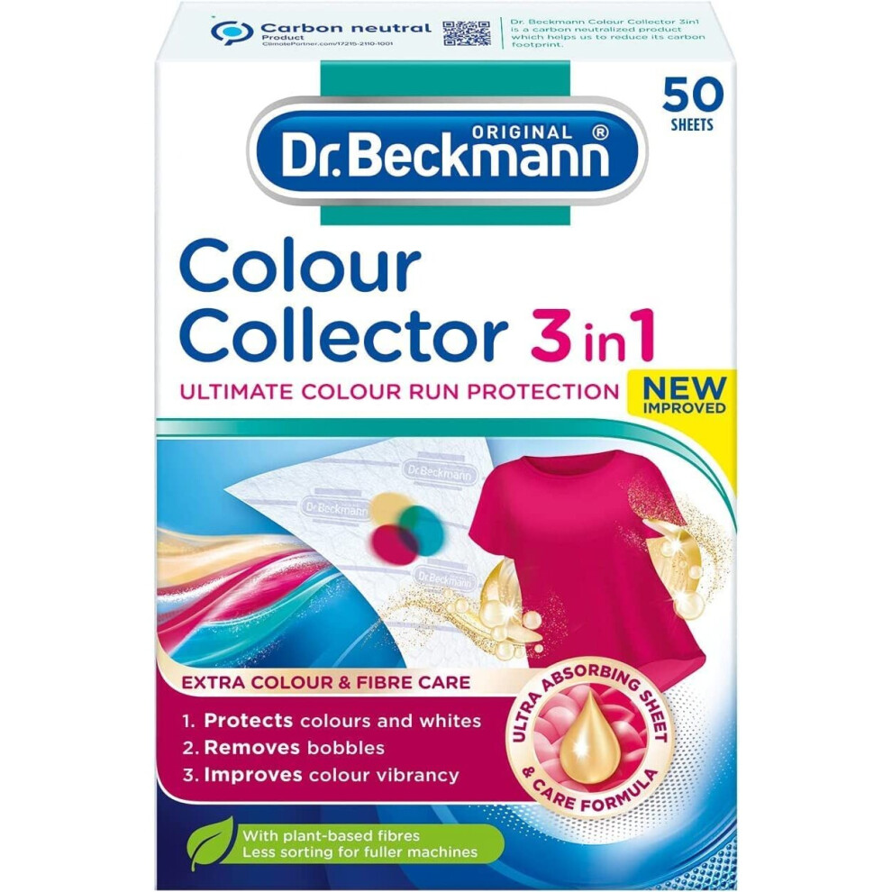 Dr Beckmann Dr. Beckmann Colour & Dirt Collector, Big Value Pack 50 Sheets - Colour Run Protection For Mixed Colours (Plant Fibres) (Dr. Beckmann Colour)