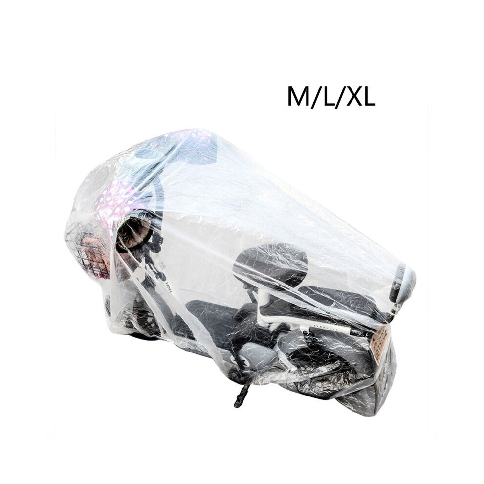 (L) Motorcycle Rain Cover Mtb Bike Case Bicycle Transparent Dustproof Waterproof 9109667178426