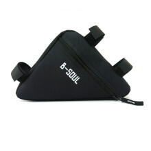 (Black) Bike Bicycle Cycling Bag Front Tube Frame Phone Waterproof Bicycle Bags Triangle Pouch Frame Holder Bycicle Accessories - Bicycle Bags & Panniers