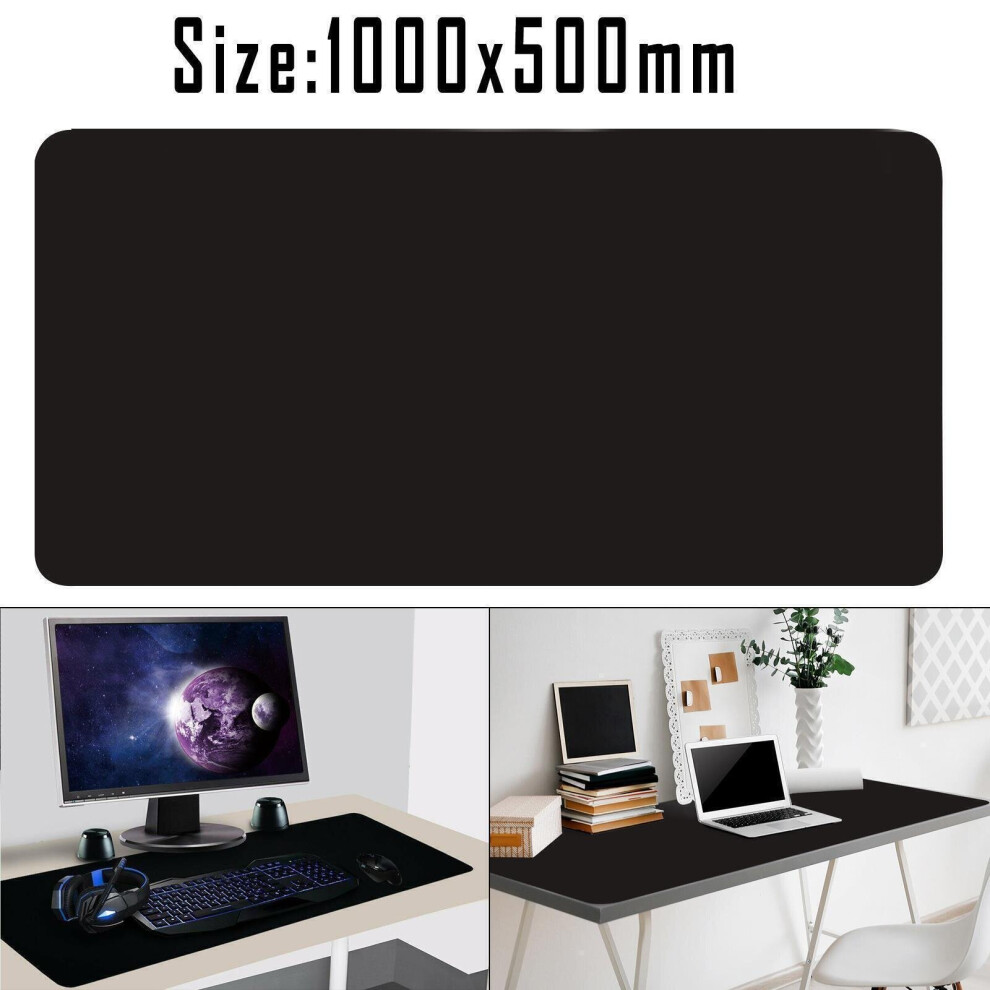 Gaming Mouse Mat Black 1000x500mm PC Desk Pad Table Laptop Mac UK