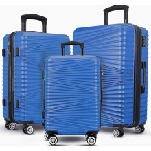 (Dark Blue, 28 inch) Hard Luggage Cabin Suitcase Travel Bag Lightweight