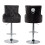 (Black) Crushed Velvet Upholstered Breakfast Bar Stool 8