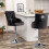 (Black) Crushed Velvet Upholstered Breakfast Bar Stool 2
