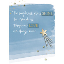 Thinking Of You Embellished Stars Sympathy Greeting Card Just To Say Cards