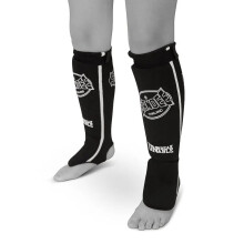 (Black, Adult) Sandee Cotton Lightweight Shin Guards