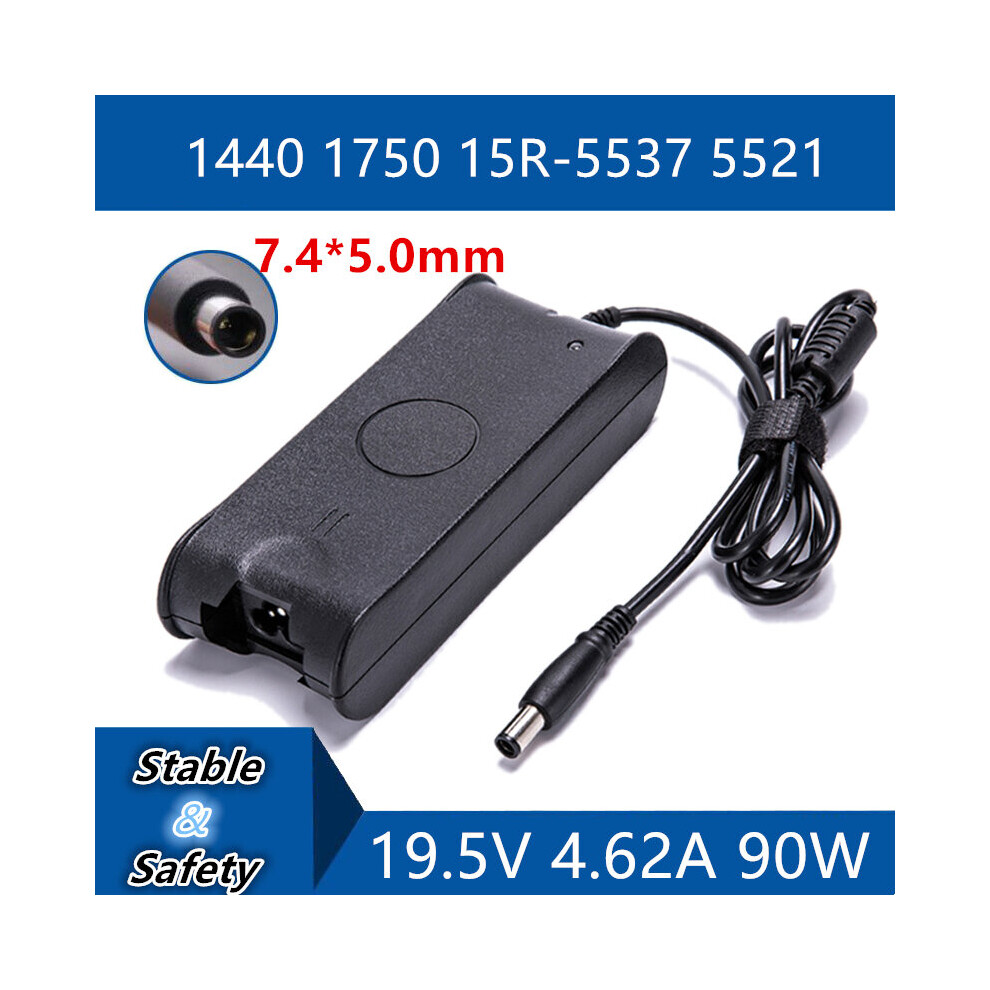 (A-) For Dell Inspiron 19.5V 4.62A Notebook 1440 1750 15R-5537 5521 Power Adapter Charger 90W 4855672994029