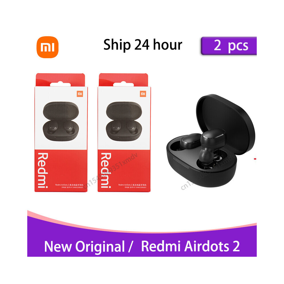 Photos - Headphones  2Pieces Xiaomi Redmi Airdots 2 Earbuds True Wireless Earphone Bluetooth 5.0 Noise Reductio Headset With M(a-2pcs Airdots 2)