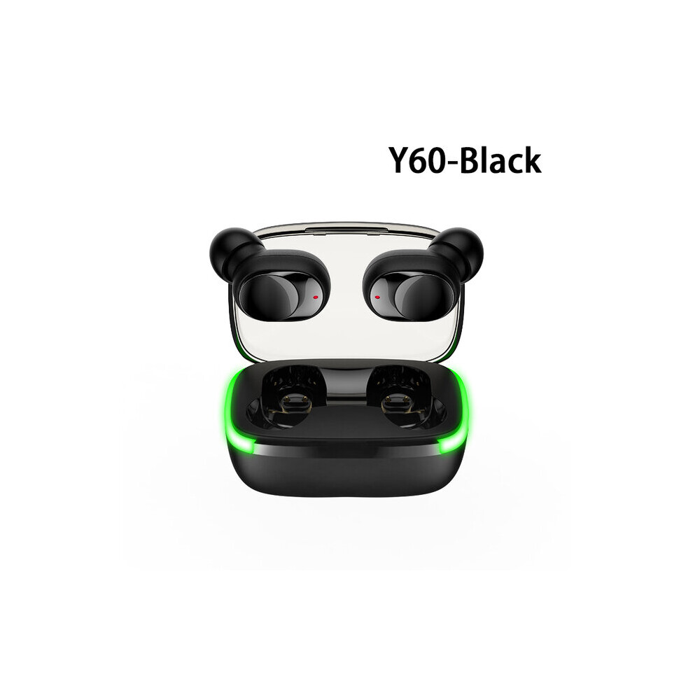 (A-) Y60 Fone Bluetooth Earphones 5.1 Tws Wireless Headphones With Led Display Stereo Headset Touch Control Earbuds Noise Reduction Black 4851205016459