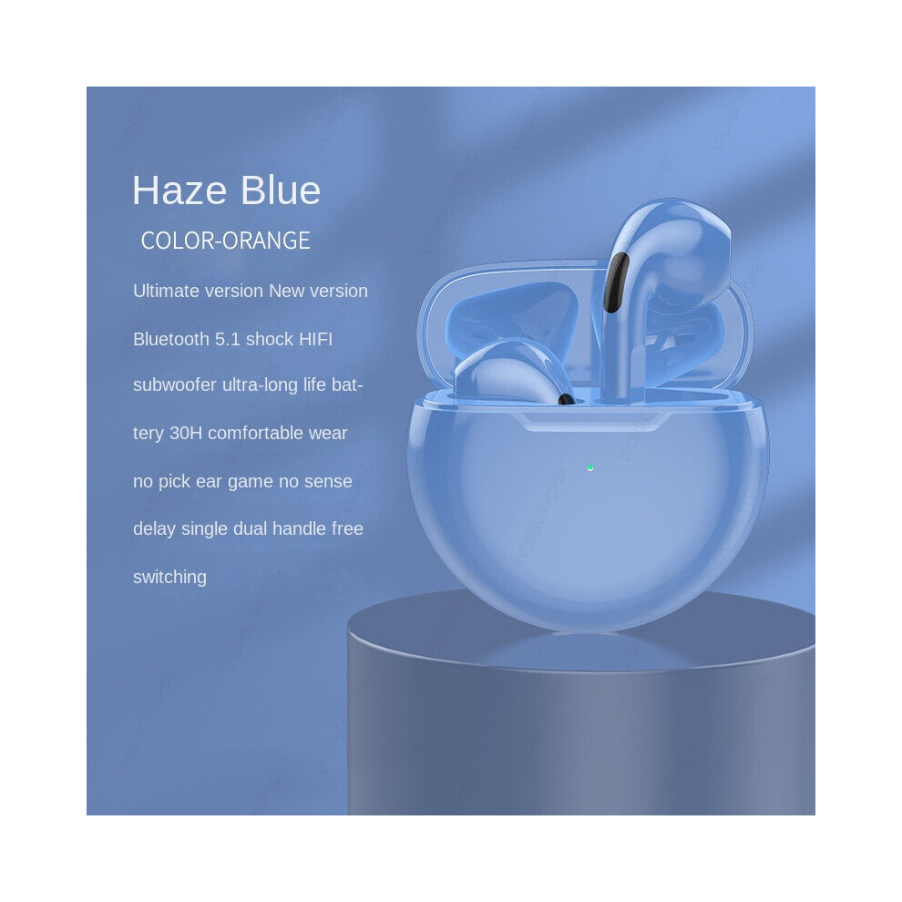 Photos - Headphones  Original Pro6 TWS Touch Control Wireless Headphone Bluetooth 5.0 Earphones Sport Earbuds Music Headset For Iph(a-Pro6 blue)