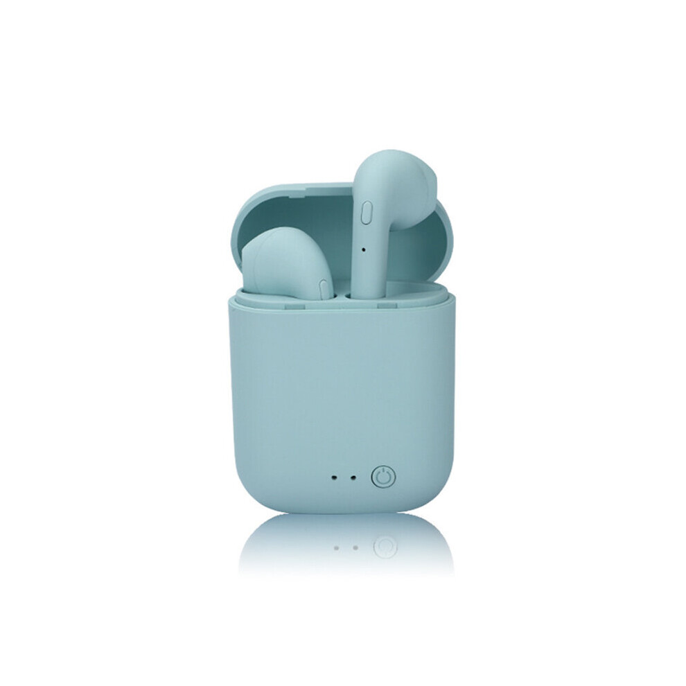(A-Matte I7mini2) I7s Mini 2 Tws Wireless Headphones Tooth 5.0 Earphone Matte Macaron Earbuds Handsfree With Mic Charging Box Headset Blue 4851204880174