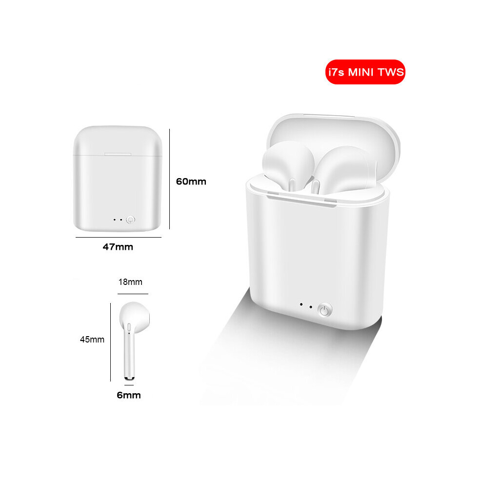 (A-I7s Mini Tws Wt) I7s Mini 2 Tws Wireless Headphones Bluetooth 5.0 Earphone Matte Macaron Earbuds Handsfree With Mic Charging Box Headset 4851204880150