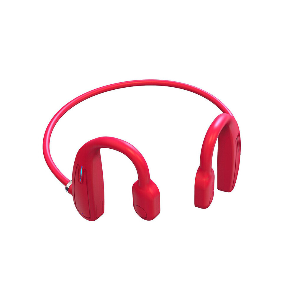 (A-) New Fone Bluetooth Earphones Sound Conduction Earbuds Wireless Headphones With Microphone Wireless Bluetooth Headset Not Bone Red 4851204931647