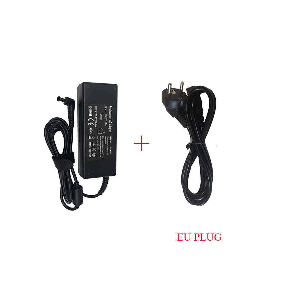 (A-With Eu Plug) 19.5V 3.9A 76W 6.5*4.4Mm Charger Ac Notebook Laptop Adapter For Sony Vgp-Ac19v37 Ac19v33 Vgn-Nw265f Pcg-394L Vgn-Fz150e/B Power 4855672991400