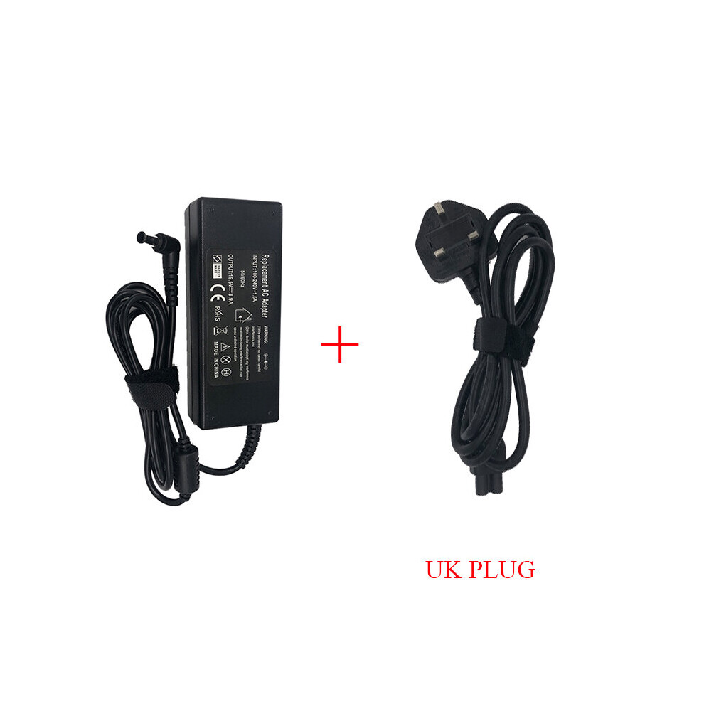 (A-With Uk Plug) 19.5V 3.9A 76W 6.5*4.4Mm Charger Ac Notebook Laptop Adapter For Sony Vgp-Ac19v37 Ac19v33 Vgn-Nw265f Pcg-394L Vgn-Fz150e/B Power 4855672991417