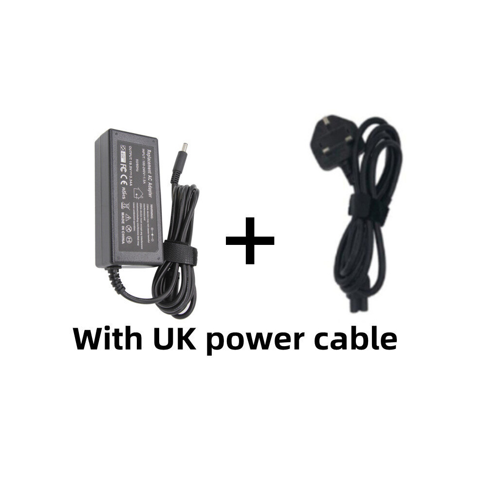 (A-With Uk Plug) 19.5V 3.34A 65W 4.5*3.0Mm Laptop Charger Adapter For Dell Inspiron 14 15 17 3551 3552 3558 5551 5552 5555 5558 5559 7460 7569 4855672916120