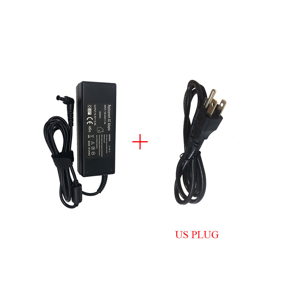 (A-With Us Plug) 19.5V 3.9A 76W 6.5*4.4Mm Charger Ac Notebook Laptop Adapter For Sony Vgp-Ac19v37 Ac19v33 Vgn-Nw265f Pcg-394L Vgn-Fz150e/B Power 4855672991424