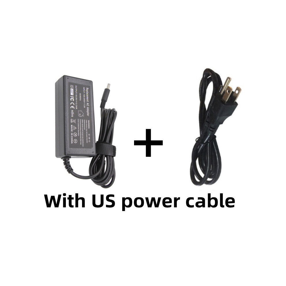 (A-With Us Plug) 19.5V 3.34A 65W 4.5*3.0Mm Laptop Charger Adapter For Dell Inspiron 14 15 17 3551 3552 3558 5551 5552 5555 5558 5559 7460 7569 4855672916137