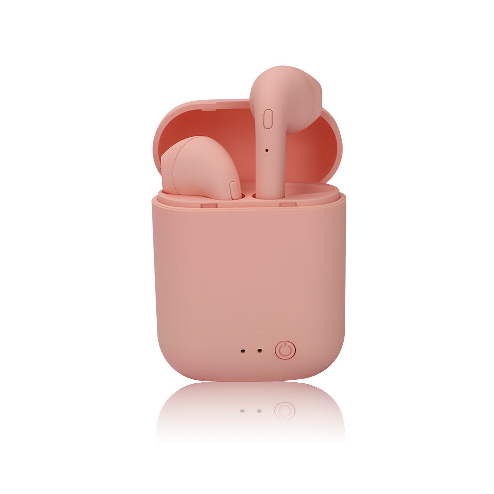 (A-Mini-2 ) Mini Wireless Headphone Bluetooth Earphones Waterproof Earpieces Sport Earbuds For Huawei Iphone Oppo Xiaomi Tws Macaron Headset Pink 4851204898476