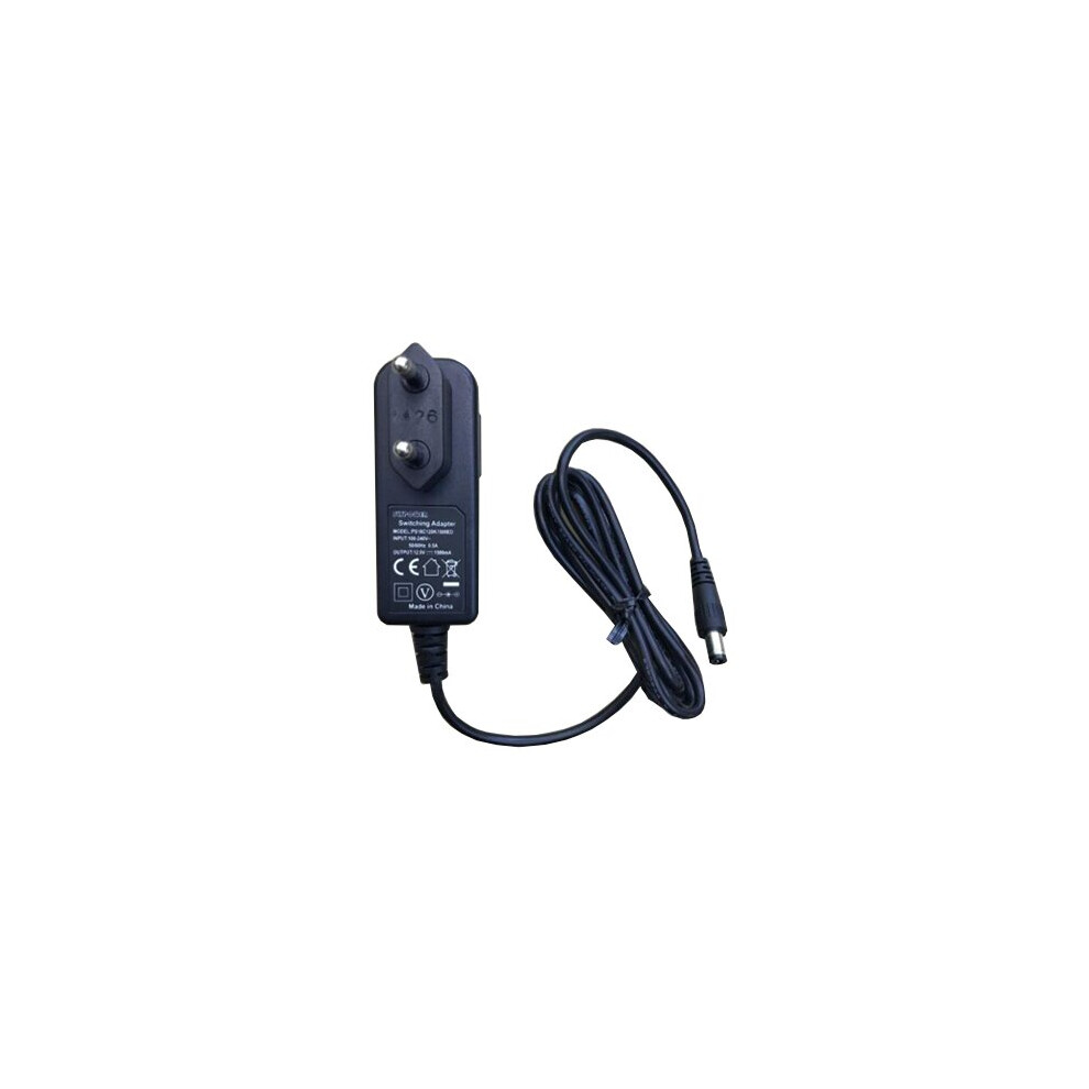 (A-) Laptop Adapter 12V 1.5A, Barrel 5.5/2.1Mm, Eu 2-Pin Plug, Ps18c120k1500ed, Adapter For 12V 1.5A Black 4855672958953