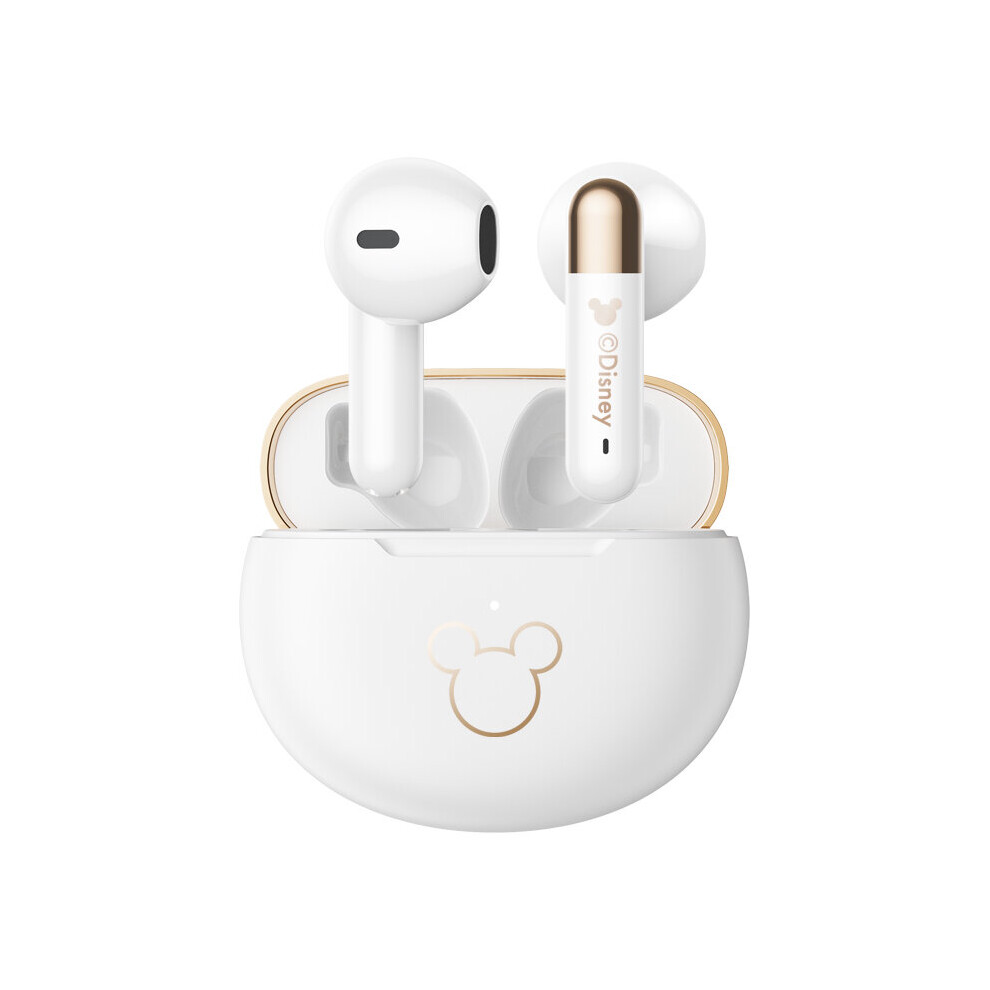 (A-) Disney F5 Wireless Bluetooth Earphones 5.1 Earbuds Sport Waterproof Headsets Noise Reduction Headphone With Mic White 4851205033982