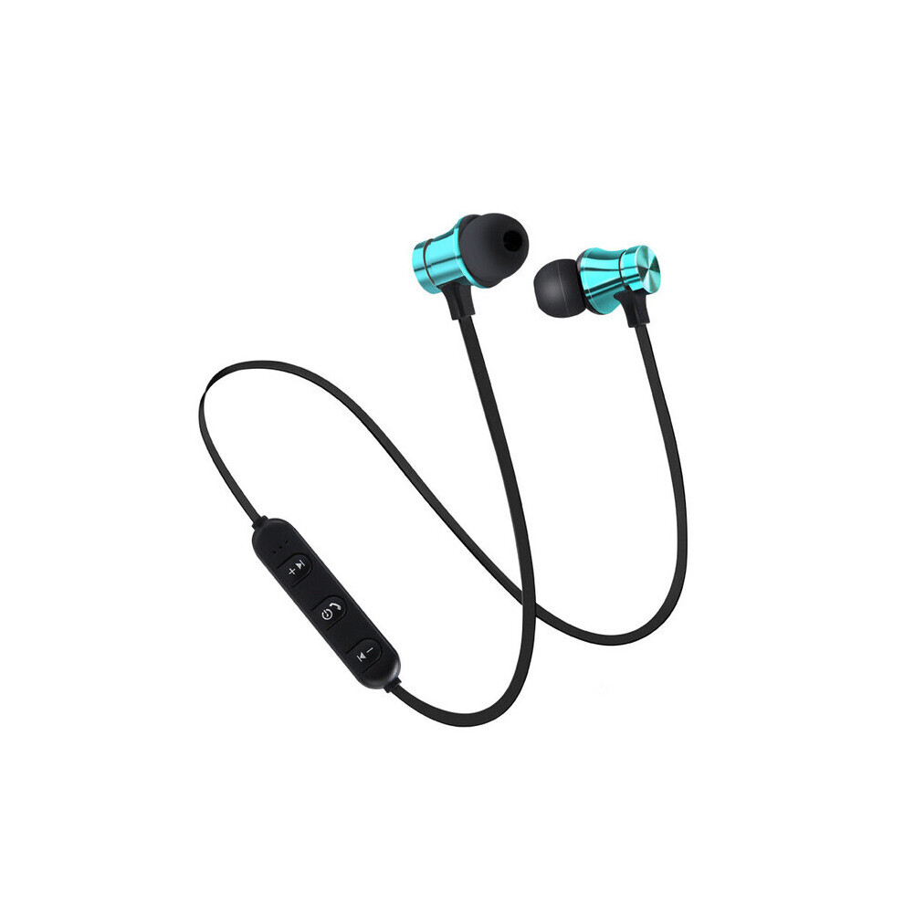 (A-) Magnetic Wireless Tooth Earphone Xt11 Music Headset Phone Neckband Sport Earbuds Earphone With Mic For Iphone Samsung Xiaomi Blue 4851204944753
