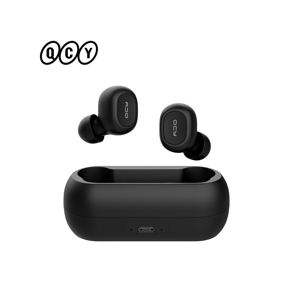 Photos - Headphones  QCY T1C Bluetooth 5.0 Earphones Wireless 3D Stereo TWS  with Dual Microphones Headset HD Call Earbud(a-T1C-Black)
