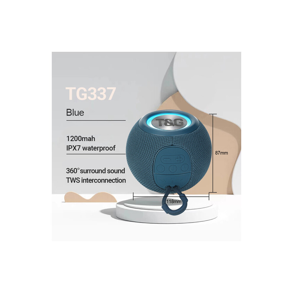 (A-) Portable Tooth Speaker Rgb Caixa De Som Tooth Stereo Subwoofer 1200Mah Outdoors Fabric Card Insertion Mini Speaker Blue 4854472216935