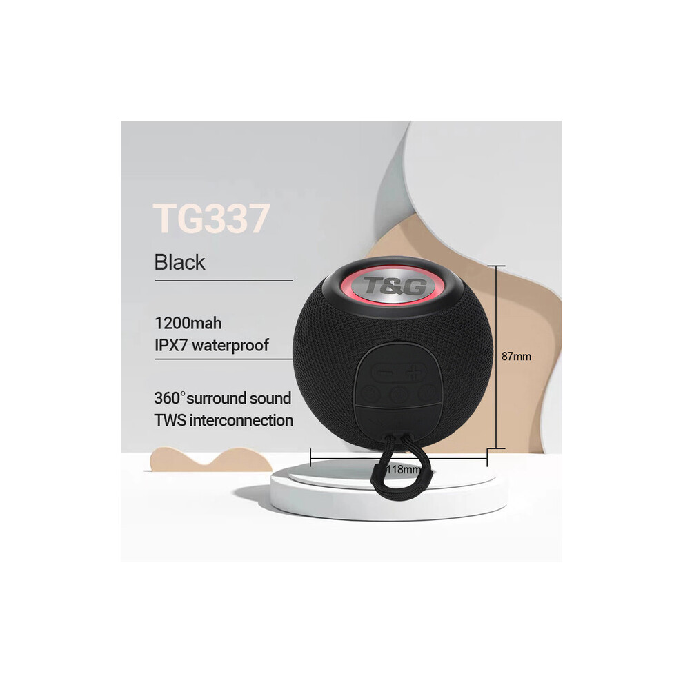 (A-) Portable Bluetooth Speaker Rgb Caixa De Som Bluetooth Stereo Subwoofer 1200Mah Outdoors Fabric Card Insertion Mini Speaker Black 4854472216911